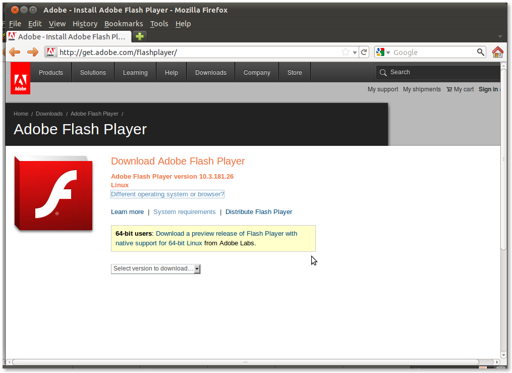 Download Adobe Flash Player 31